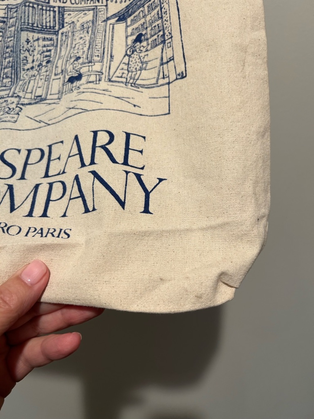 Shakespeare and Company Paris Blue Façade Tote Bag - Picture 3 of 5